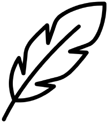 Feather outline icon
